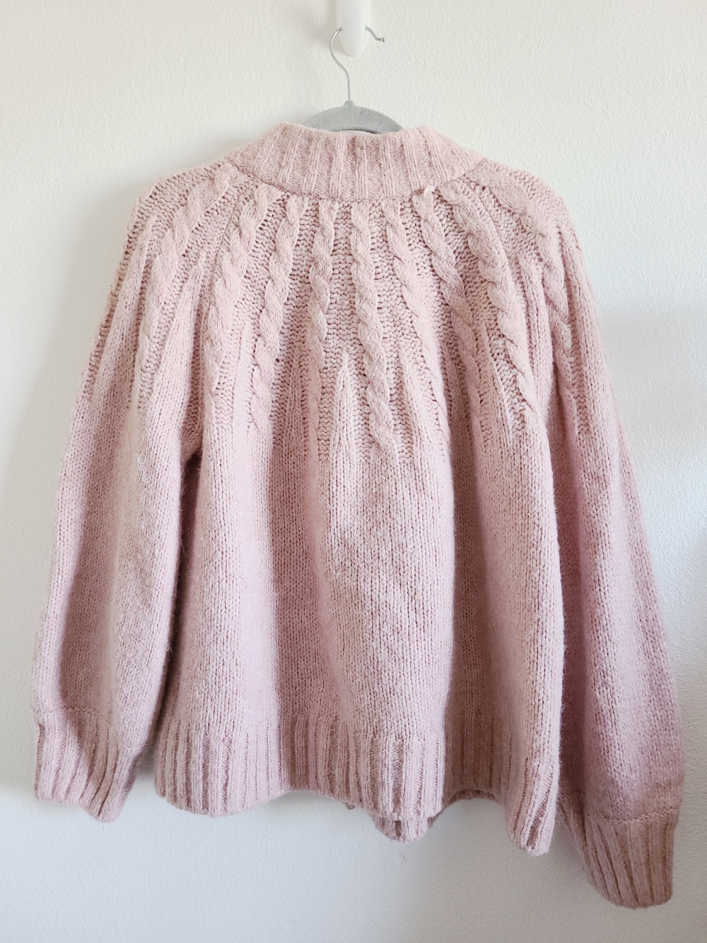 Madwwell Cozy Knit Button-Up Cardigan in Blush Pink - Picture 6 of 8